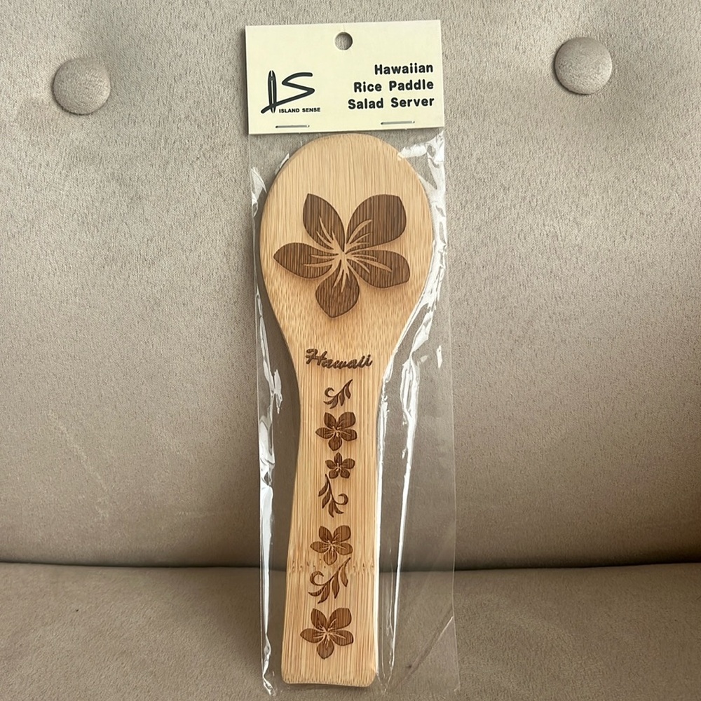 New Wooden Hawaiian Rice Paddle/Salad Server